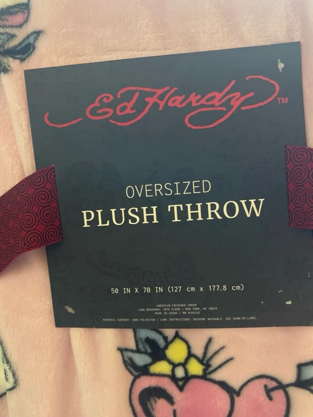 Ed Hardy plush throw  50x70